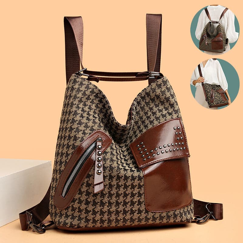 Houndstooth Luxe Bag